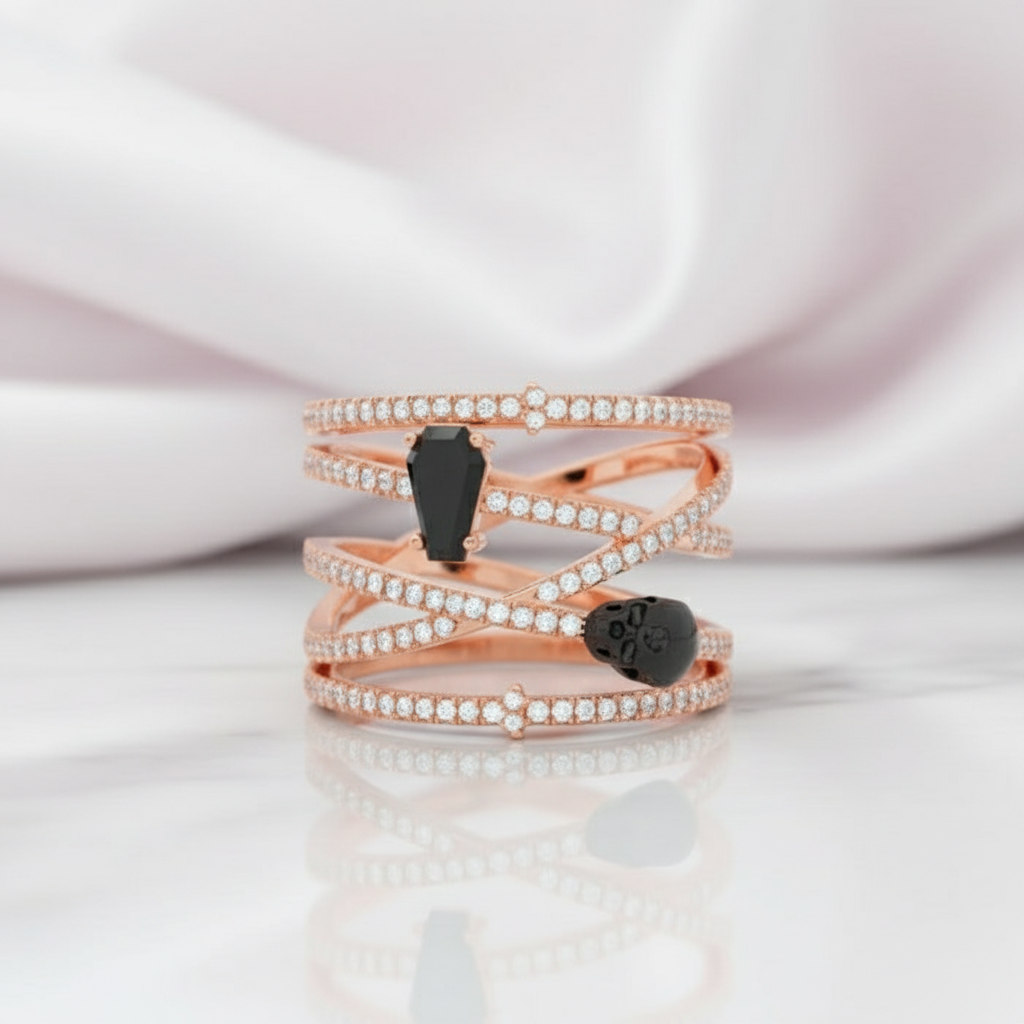 My Other Half- Limited Coffin Shape Diamond Rings-Black Diamonds New York