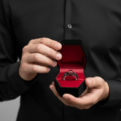 My Ride or Die Promise Ring (Biker Series)- 1.5 Ct Round Cut Diamond Gothic Ring-Black Diamonds New York