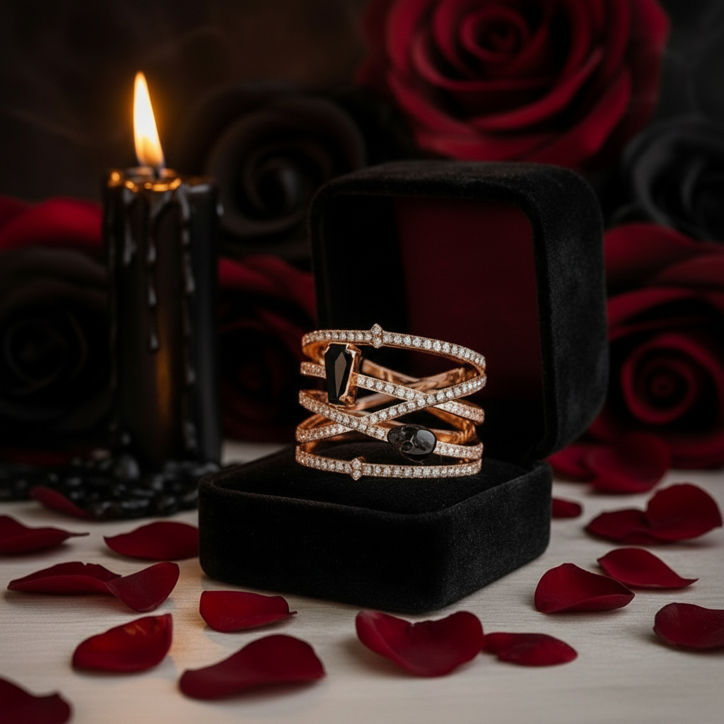 My Other Half- Limited Coffin Shape Diamond Option Rings-Black Diamonds New York