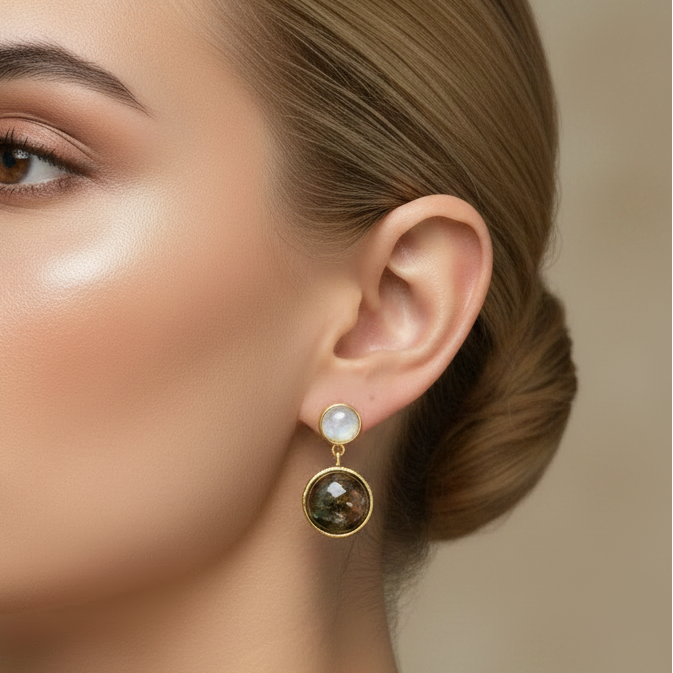 Mysterious Lake Dangle Earrings-Black Diamonds New York