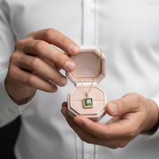 Natural 9*9mm Green Moss Agate Necklace