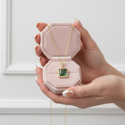 Natural 9*9mm Green Moss Agate Necklace