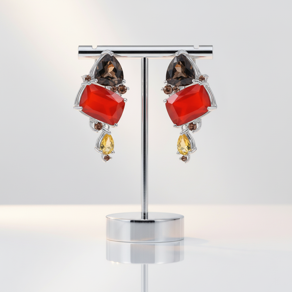 Carnalian Earrings Handmade Drop Earrings-Black Diamonds New York