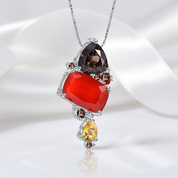 Carnelian & Agate Necklace-Black Diamonds New York