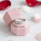 Natural Diamond 14k White Gold Wedding Band-Black Diamonds New York