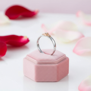 Natural Diamond 14k White & Rose Gold 2 Tone Ring-Black Diamonds New York