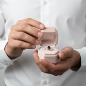 Exquisite Garnet Simulant Oval Shape Red Gemstone Ring-Black Diamonds New York