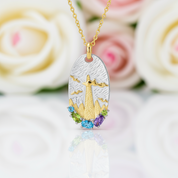 Natural Gemstone Mountain Necklace-Black Diamonds New York