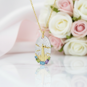 Natural Gemstone Mountain Necklace-Black Diamonds New York