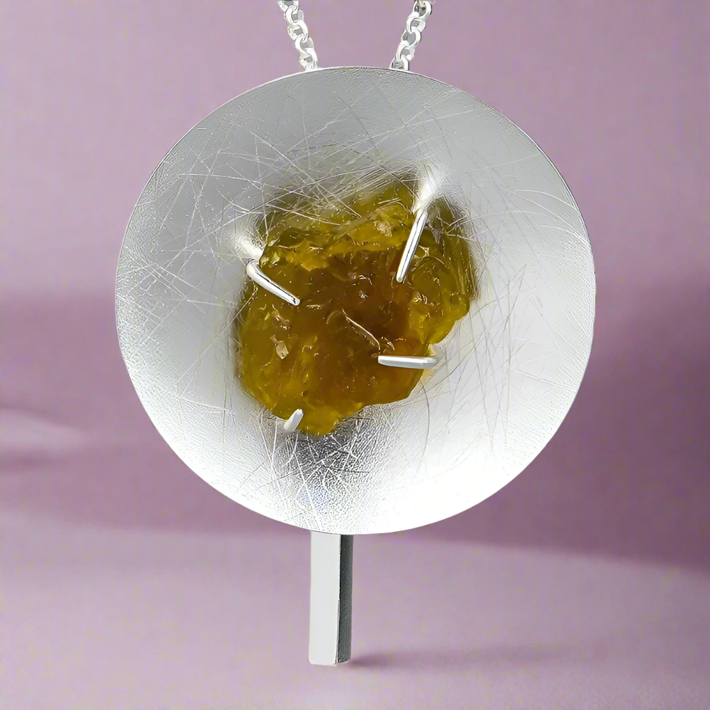 Natural Gemstone Round Necklace-Black Diamonds New York