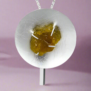 Natural Gemstone Round Necklace-Black Diamonds New York