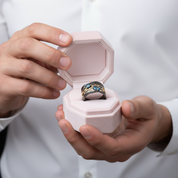 London Blue Topaz Gemstone Ring-Black Diamonds New York