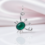 Moonstone Mr. Crab Necklace-Black Diamonds New York