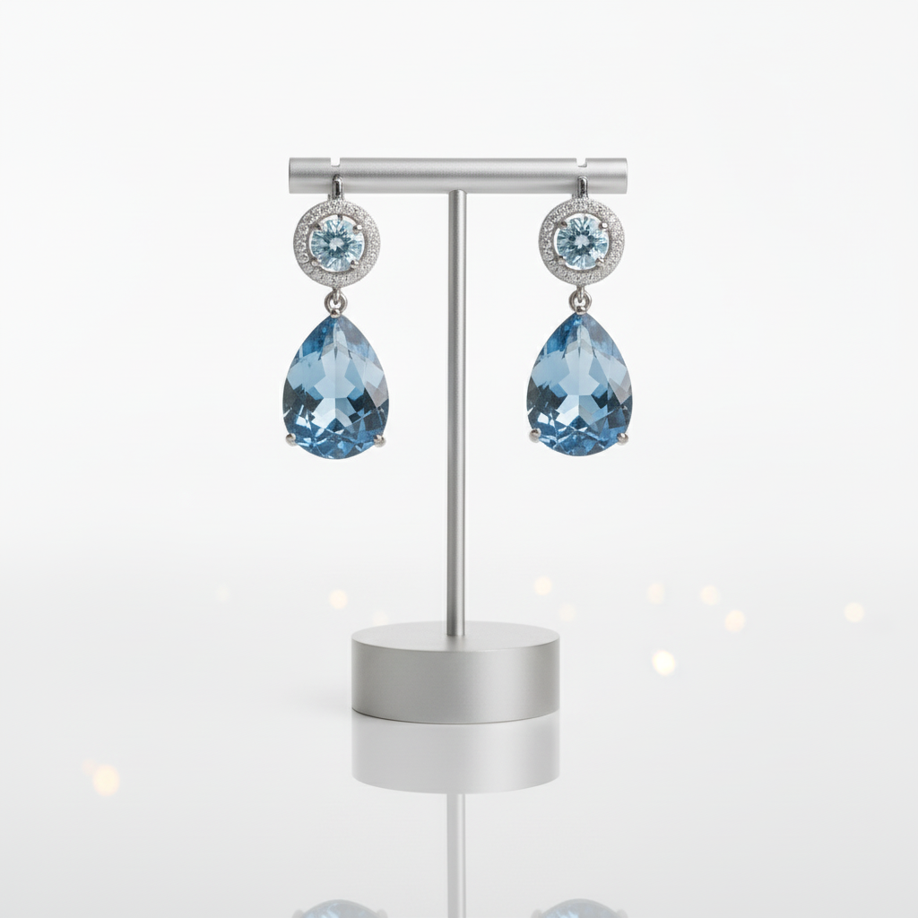 Mystic Quartz & Topaz Vintage Drop Earrings-Black Diamonds New York