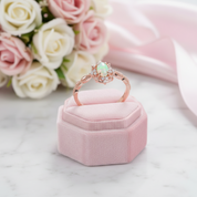 Opal Gemstone Ring-Black Diamonds New York