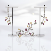 Rhodolite Garnet Jewelry Set-Black Diamonds New York