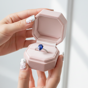 Sapphire Gemstone Vintage Ring-Black Diamonds New York