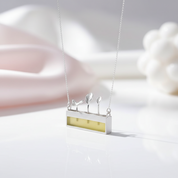 Serpentine Minimalism Plant Necklace-Black Diamonds New York