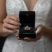 Necromancer's Couples Ring- 14k Rose Gold Video Game Inspired Rings-Black Diamonds New York