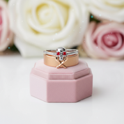 Necromancer's Couples Ring- 14k Rose Gold Video Game Inspired Rings-Black Diamonds New York