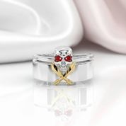 Necromancer's Couples Ring- 14k Rose Gold Video Game Inspired Rings-Black Diamonds New York