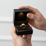 Niche Single Tungsten Men's Wedding Band-Black Diamonds New York
