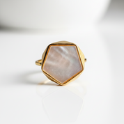North European Option Geometric Angle Ring-Black Diamonds New York