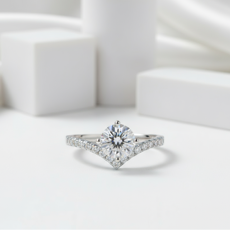 1.0Ct VVS1 Diamond Wedding Ring-Black Diamonds New York