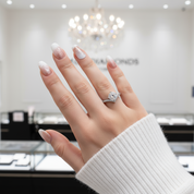 1.0Ct VVS1 Diamond Wedding Ring-Black Diamonds New York