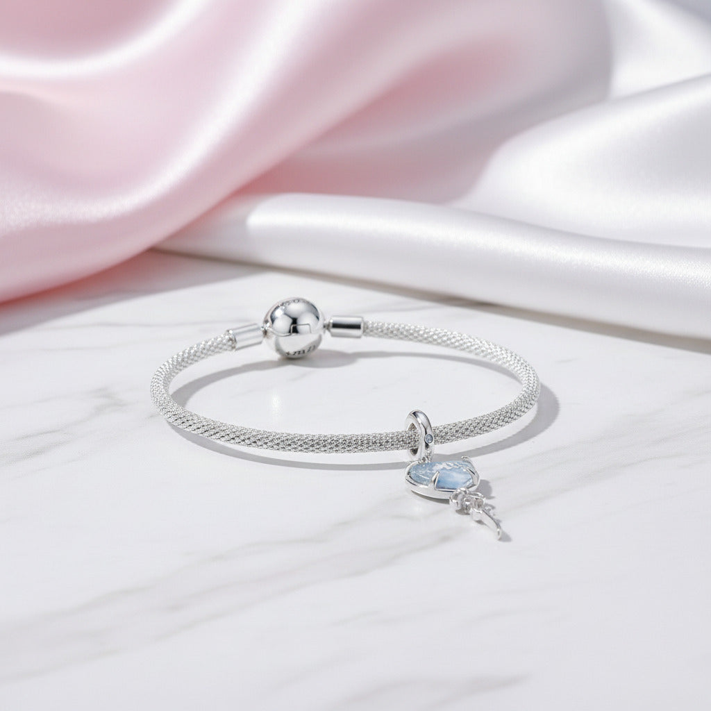 Openable Heart-shaped Forever Love Charms & Pendant-Black Diamonds New York