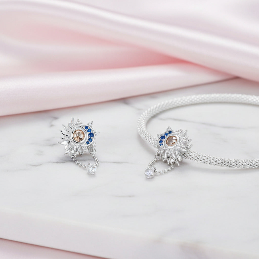 Openable Heart-shaped Forever Love Charms & Pendant-Black Diamonds New York