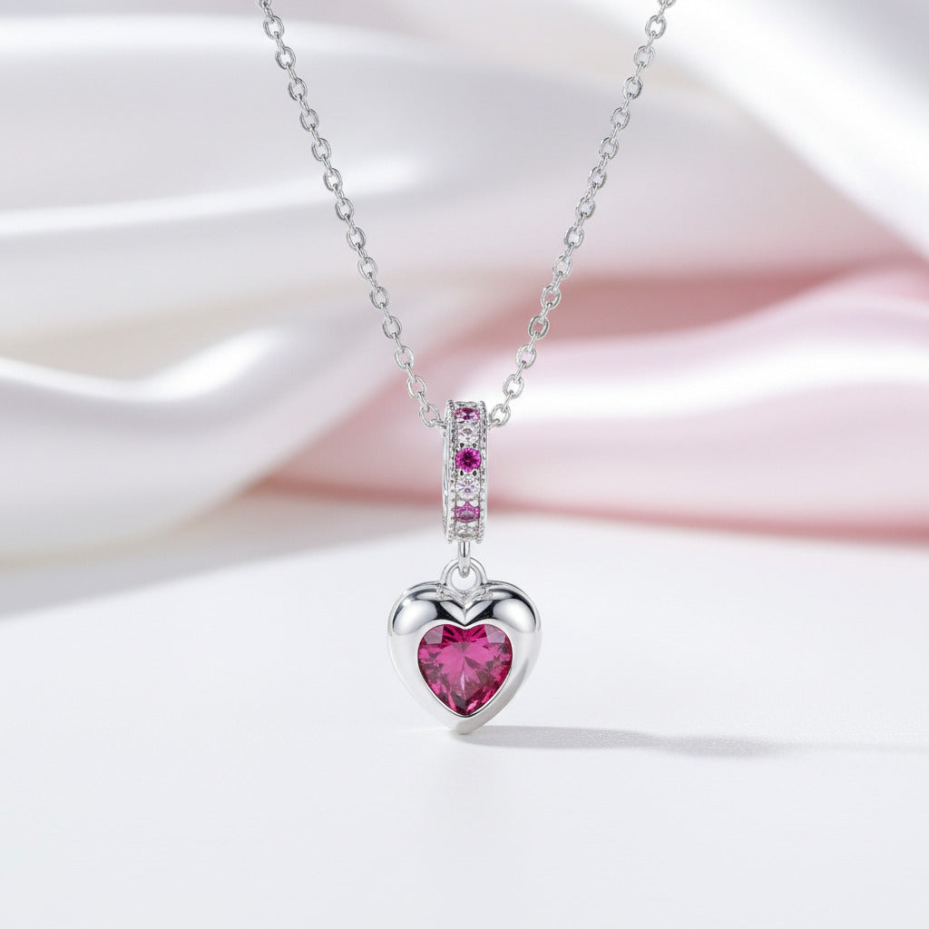 Openable Heart-shaped Forever Love Charms & Pendant-Black Diamonds New York