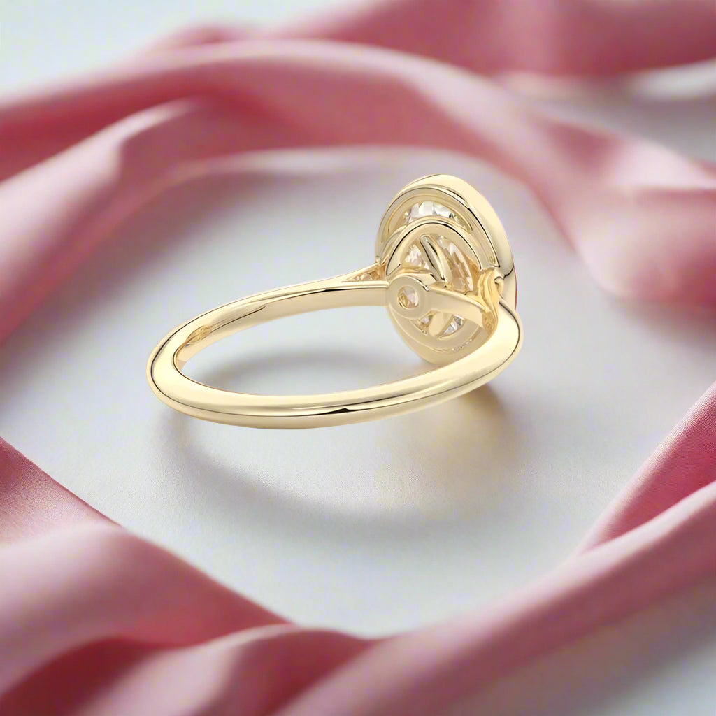 Oval Cut Diamond Solitaire Engagement Ring-Black Diamonds New York