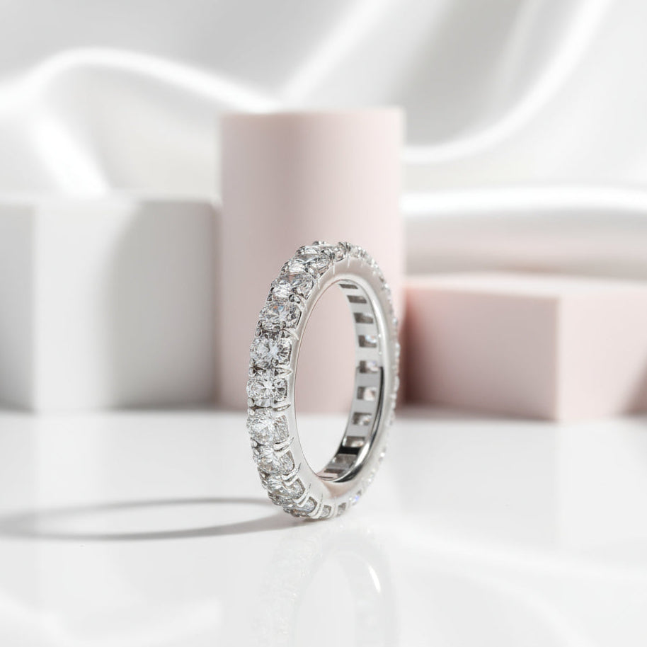 Oval Cut Eternity Diamond Band-Black Diamonds New York