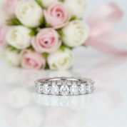 Oval Cut Eternity Diamond Option Band-Black Diamonds New York