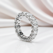 Oval-Cut Diamond Full Eternity Ring-Black Diamonds New York