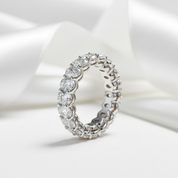 Oval-Cut Diamond Full Eternity Ring-Black Diamonds New York