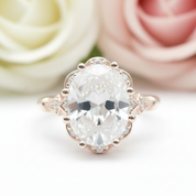 Oval Cut Diamond Classic Halo Engagement Ring-Black Diamonds New York