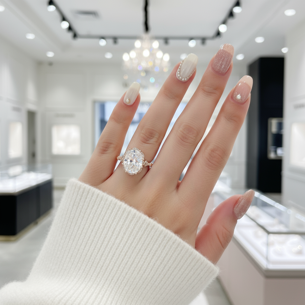 Oval Cut Diamond Option Classic Halo Engagement Ring-Black Diamonds New York