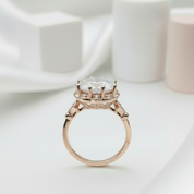 Oval Cut Diamond Classic Halo Engagement Ring-Black Diamonds New York