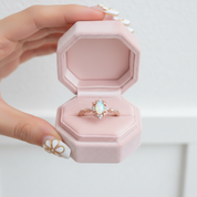 Oval Cut Opal Gemstone Ring-Black Diamonds New York