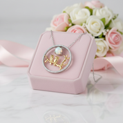 Owl Moon Amethyst and Ethiopia Opal Necklace-Black Diamonds New York