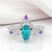 Paladin's 2-piece Ring Set (Women)- 14k Yellow Gold Video Game Inspired Rings