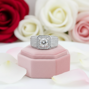 Pave Set Brilliant Diamond Men's Diamond Ring-Black Diamonds New York