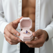 Pear Cut Alexandrite Water Drop Engagement Ring Set-Black Diamonds New York