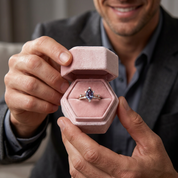 Pear Cut Alexandrite Water Drop Engagement Ring Set-Black Diamonds New York