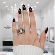 Perfect Match- Marquise Cut Diamond Insert Skull Engagement Rings-Black Diamonds New York