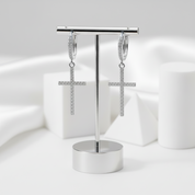 Personality Cross Hoop Earrings-Black Diamonds New York