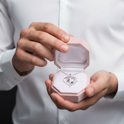 Personalized Heart Name Necklace with Birthstone-Black Diamonds New York