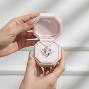 Personalized Heart Name Necklace with Birthstone-Black Diamonds New York